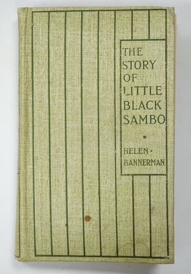 Bannerman, Helen - The Story of Little Black Sambo. No. 4 in 'The Dumpy Books for Children' series. 16mo. Publisher's light green cloth stamped in dark green. Illustrated with 27 full-page wood-engraved illustrations by